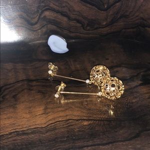 Movado dangle yellow gold earrings